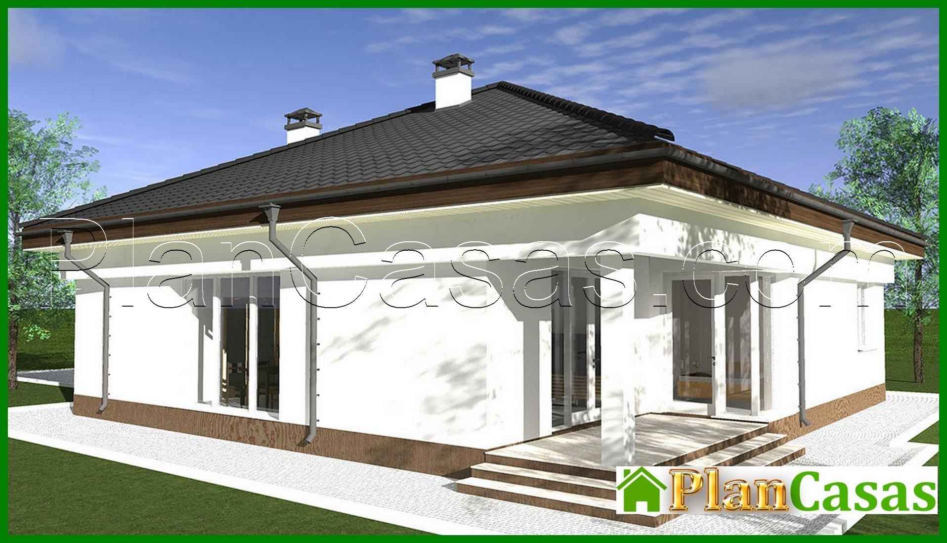 Visualization gallery - Project of compact one-story housing for 4 bedrooms