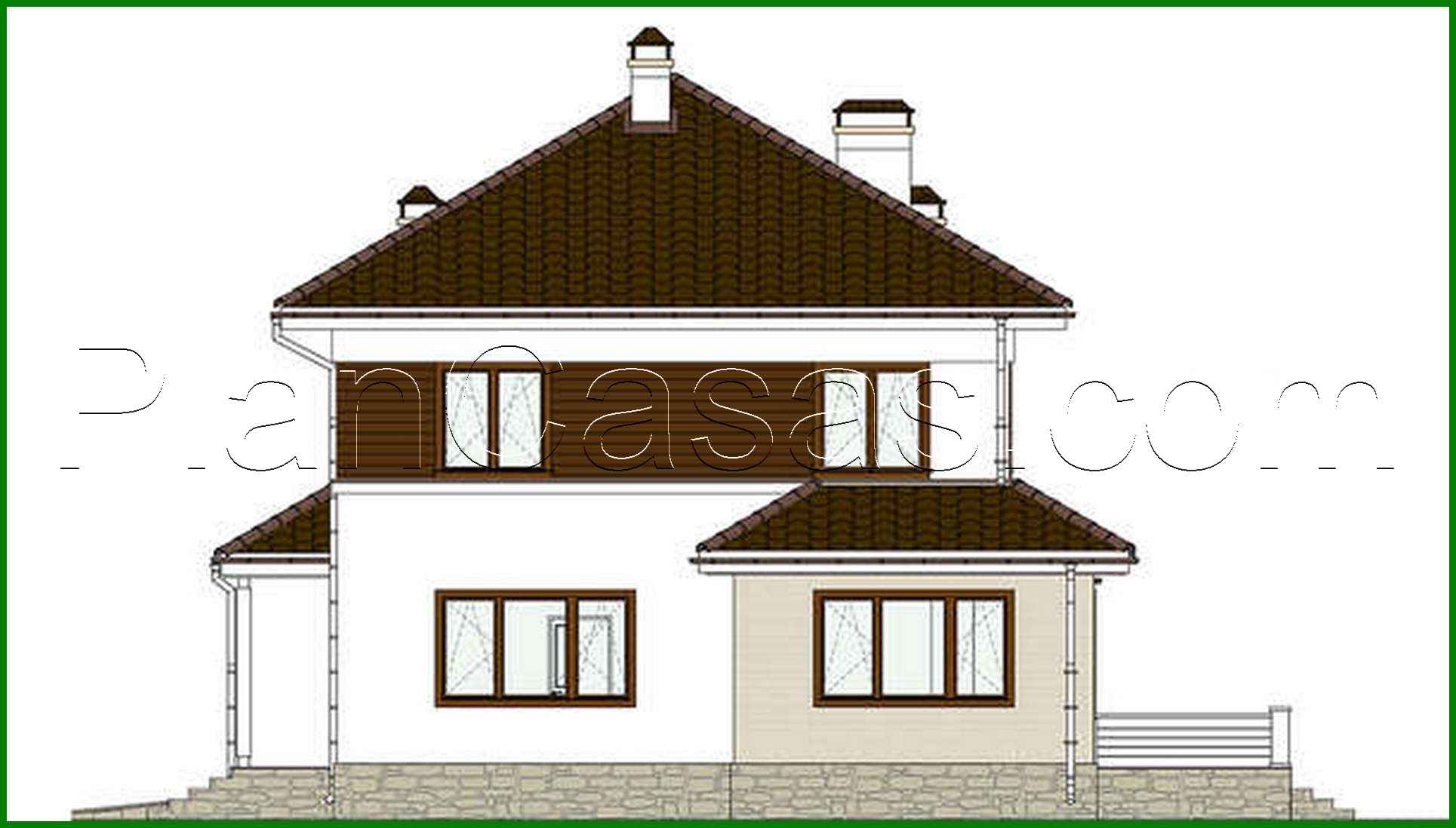 Visualization gallery - Plan of a huge cottage with a basement with a total area of 285 square meters