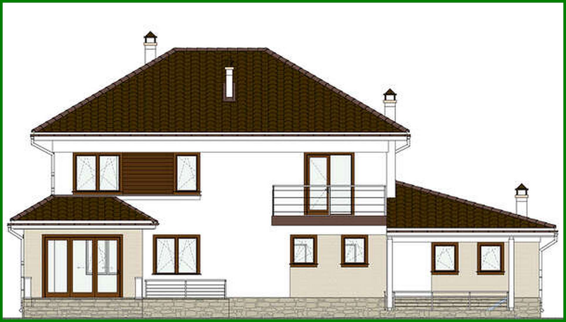 Visualization gallery - Plan of a huge cottage with a basement with a total area of 285 square meters