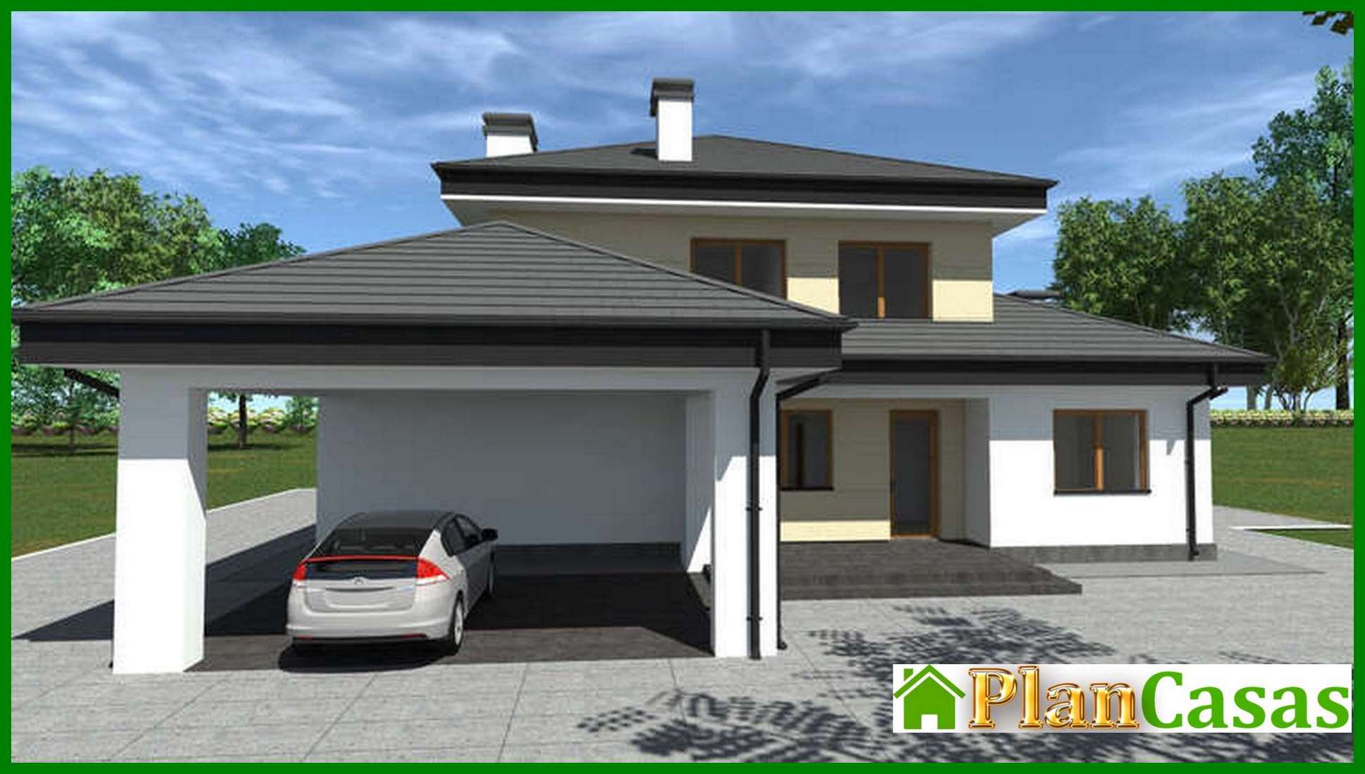 The project of a two-story house for a large family with an area of 188 square meters with four bedrooms house plan
