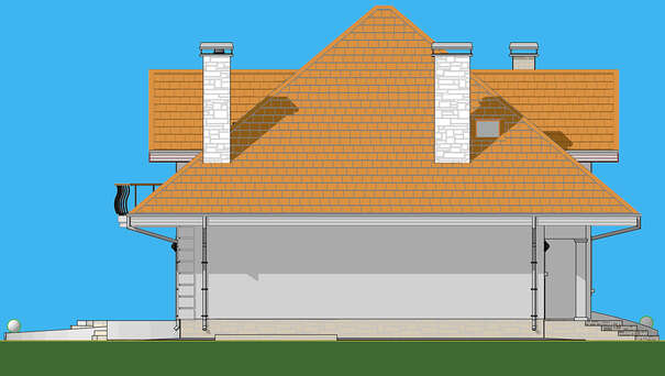 Visualization gallery - The project of a modern cottage with an area of ​​316 square meters m with ground floor