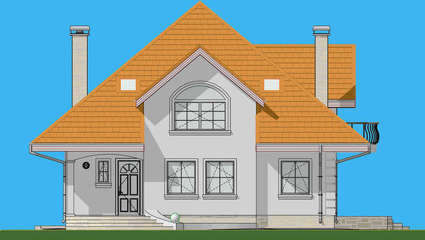 Visualization gallery - The project of a modern cottage with an area of ​​316 square meters m with ground floor