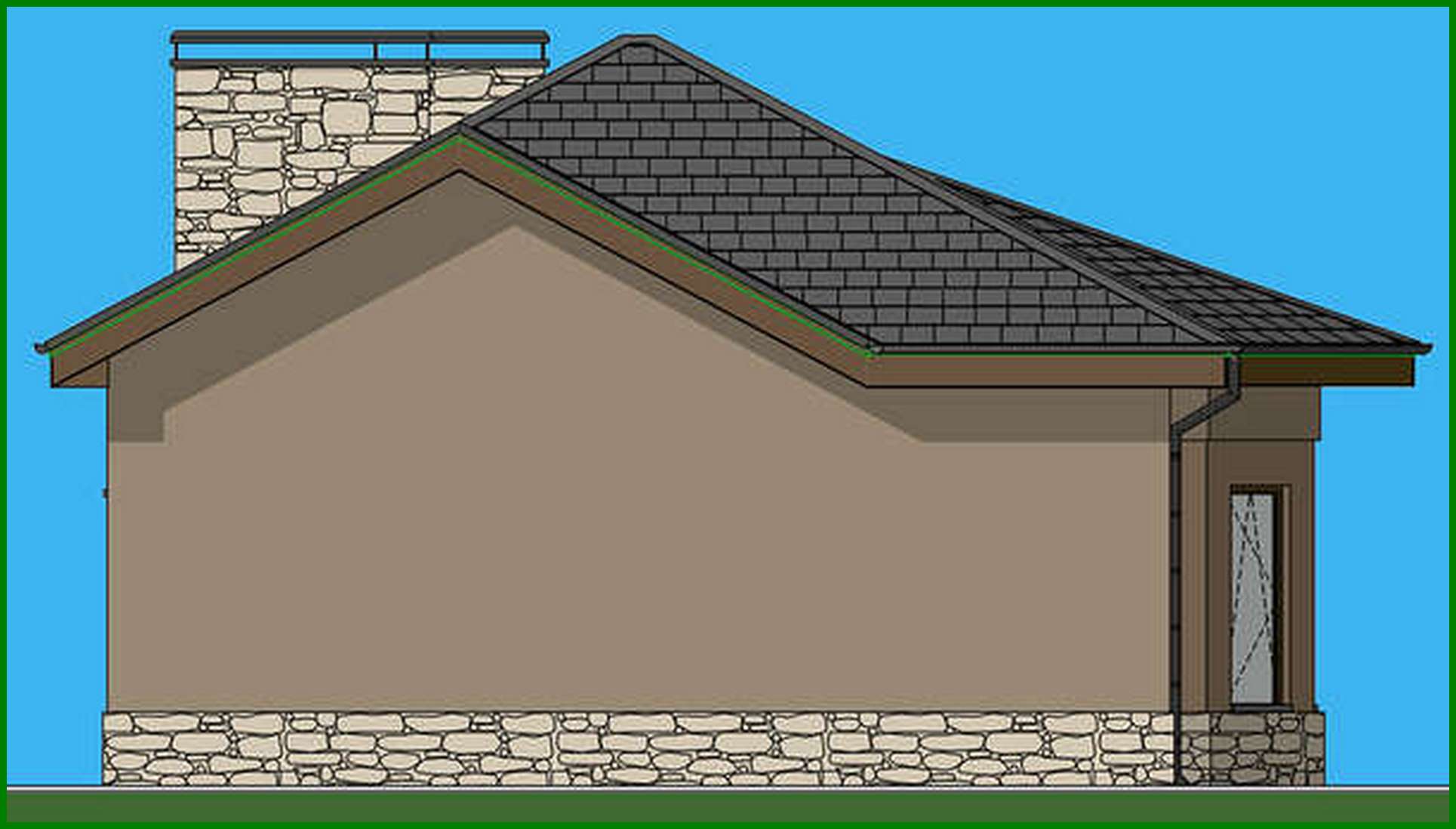 Visualization gallery - The project of a country house of 74 sq.m for a comfortable stay