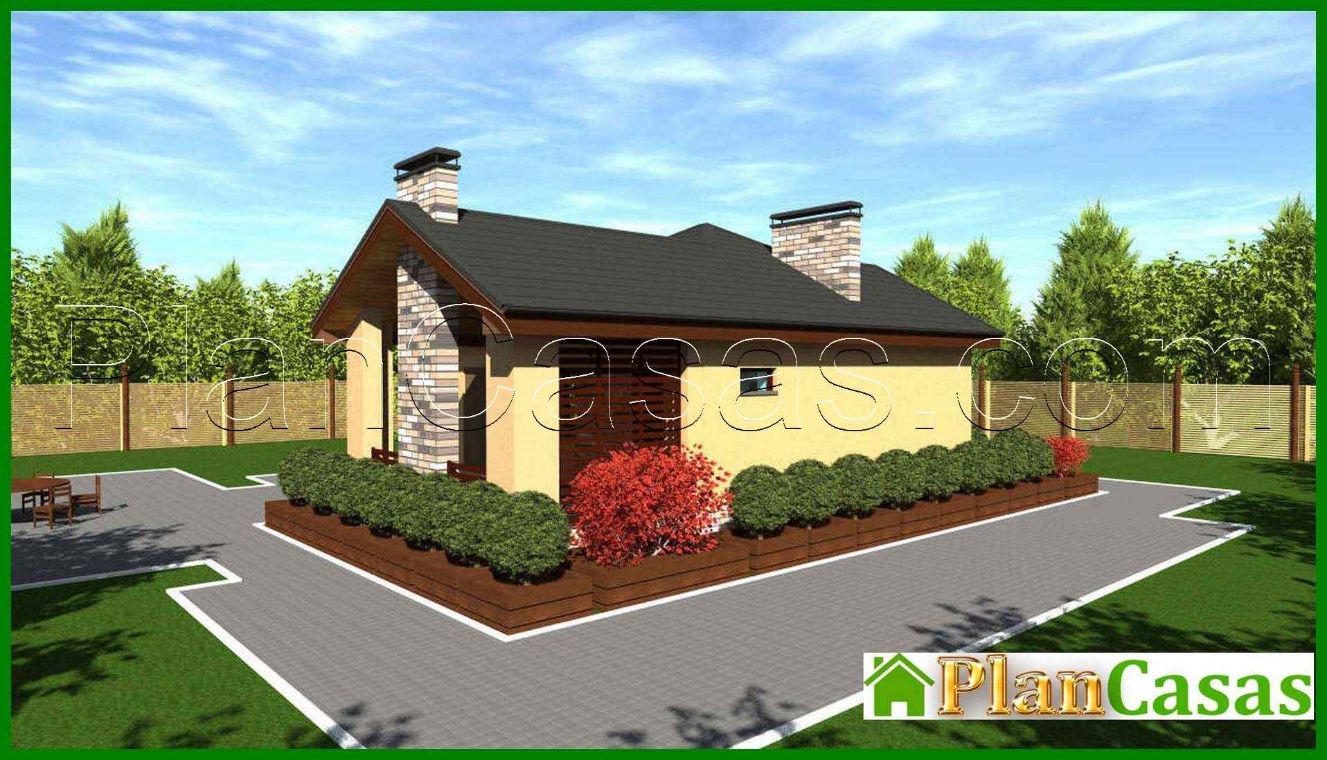 Visualization gallery - The project of a country house of 74 sq.m for a comfortable stay