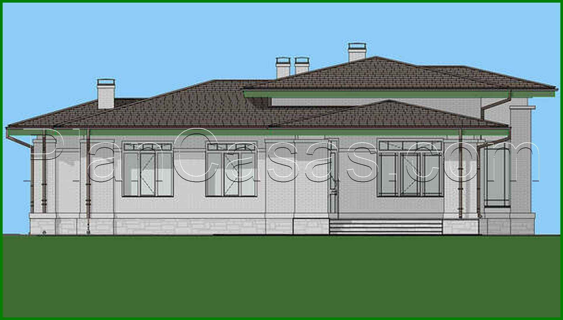 Visualization gallery - The project of a compact house with an area of 164 square meters. m with three private bedrooms