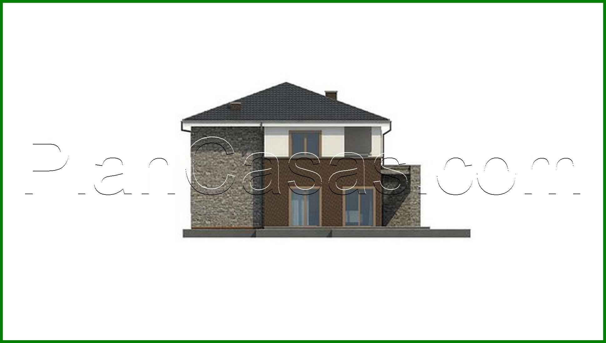 Visualization gallery - Project of a classic two-story house with modern details