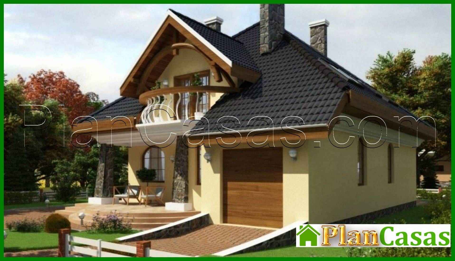 Visualization gallery - Classic beautiful cottage with a cute balcony