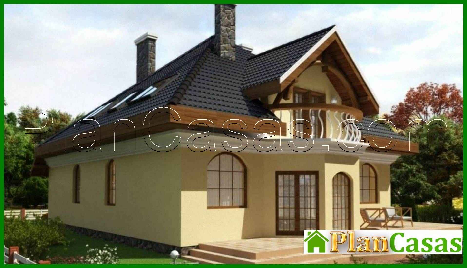 Classic beautiful cottage with a cute balcony house plan