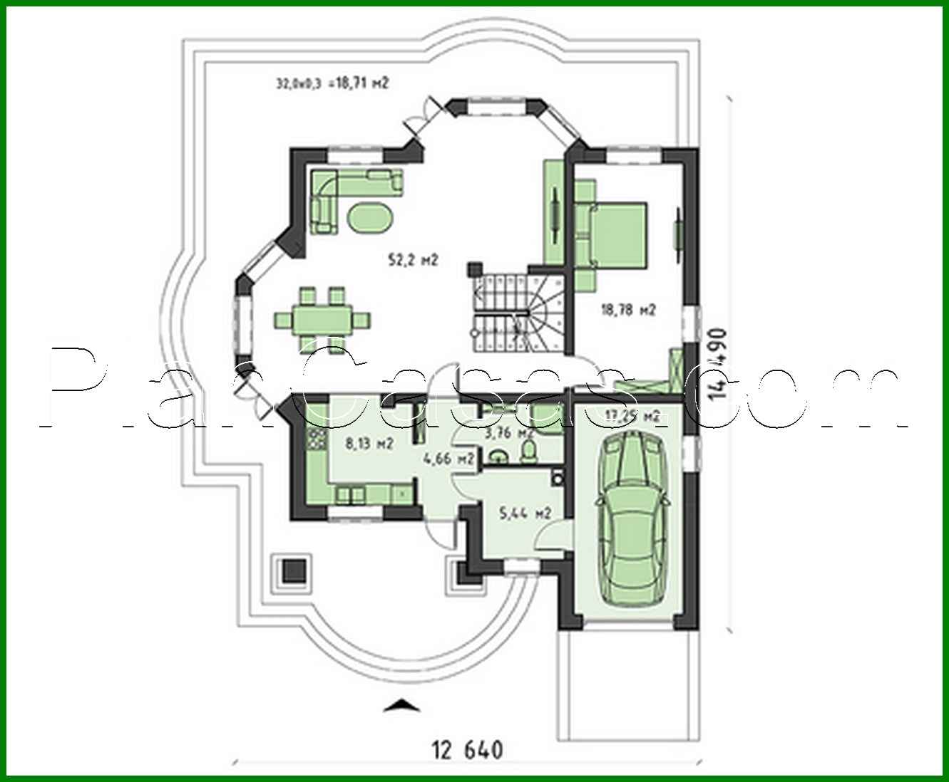 Visualization gallery - Classic beautiful cottage with a cute balcony