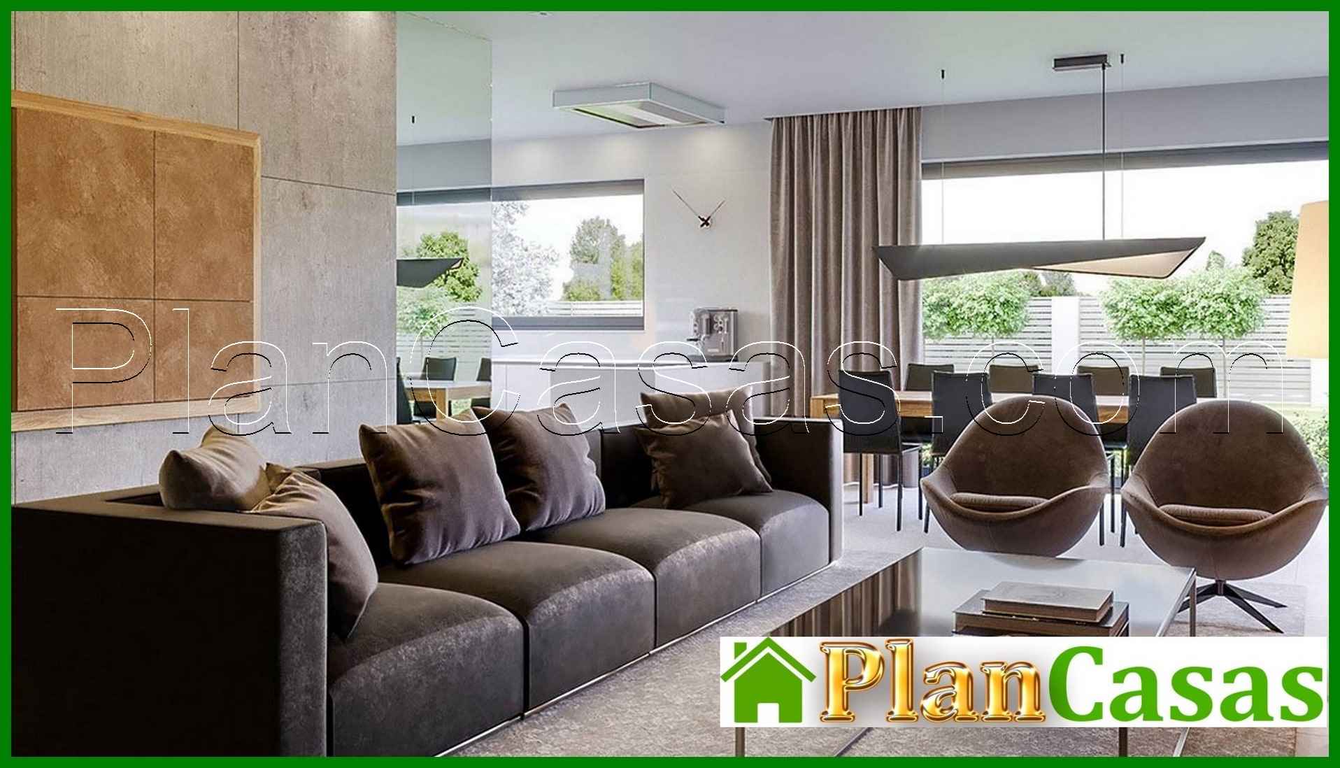 Visualization gallery - One-story stylish cottage with a spacious living room