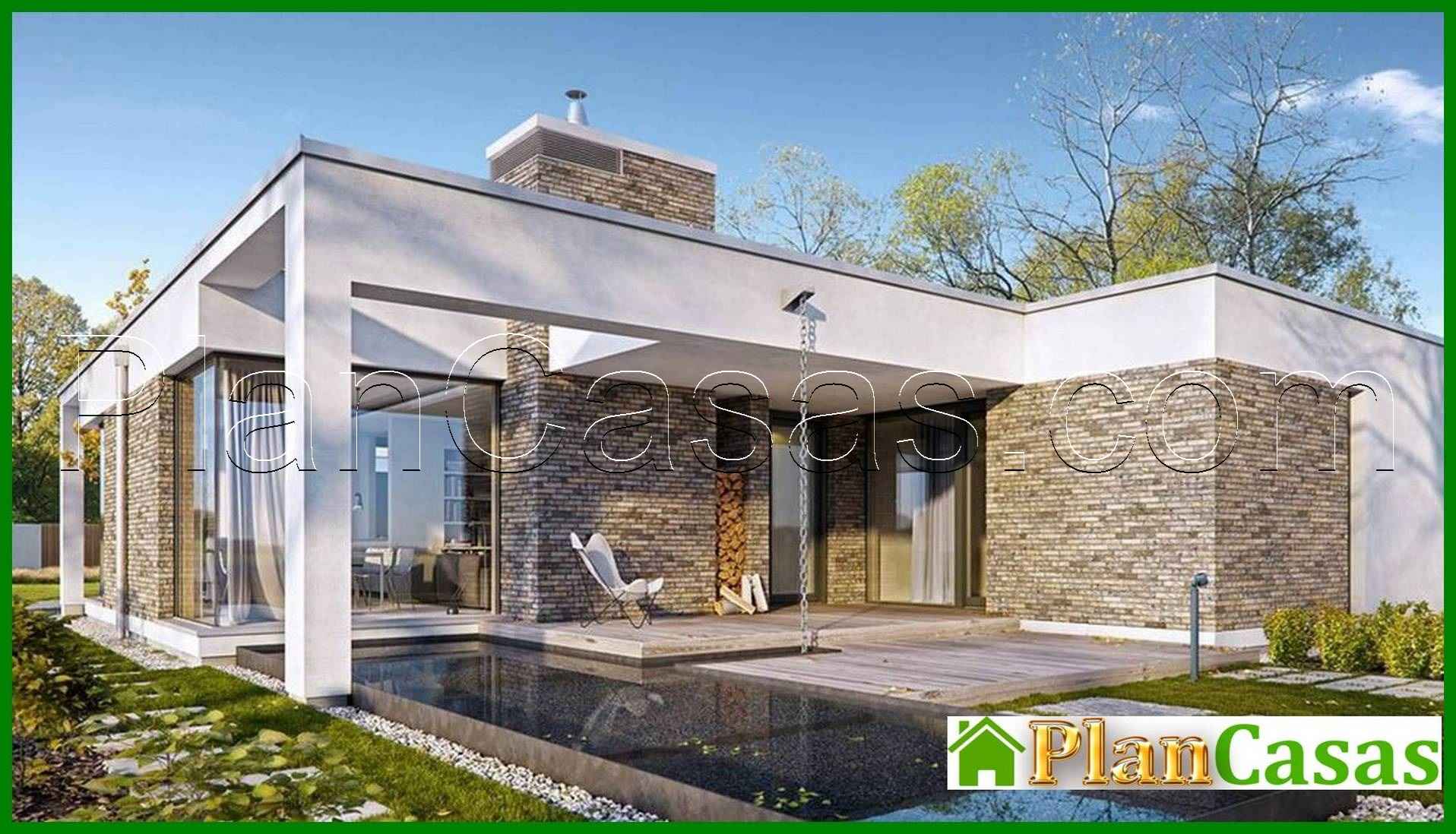 Visualization gallery - One-storey residential building with a swimming pool