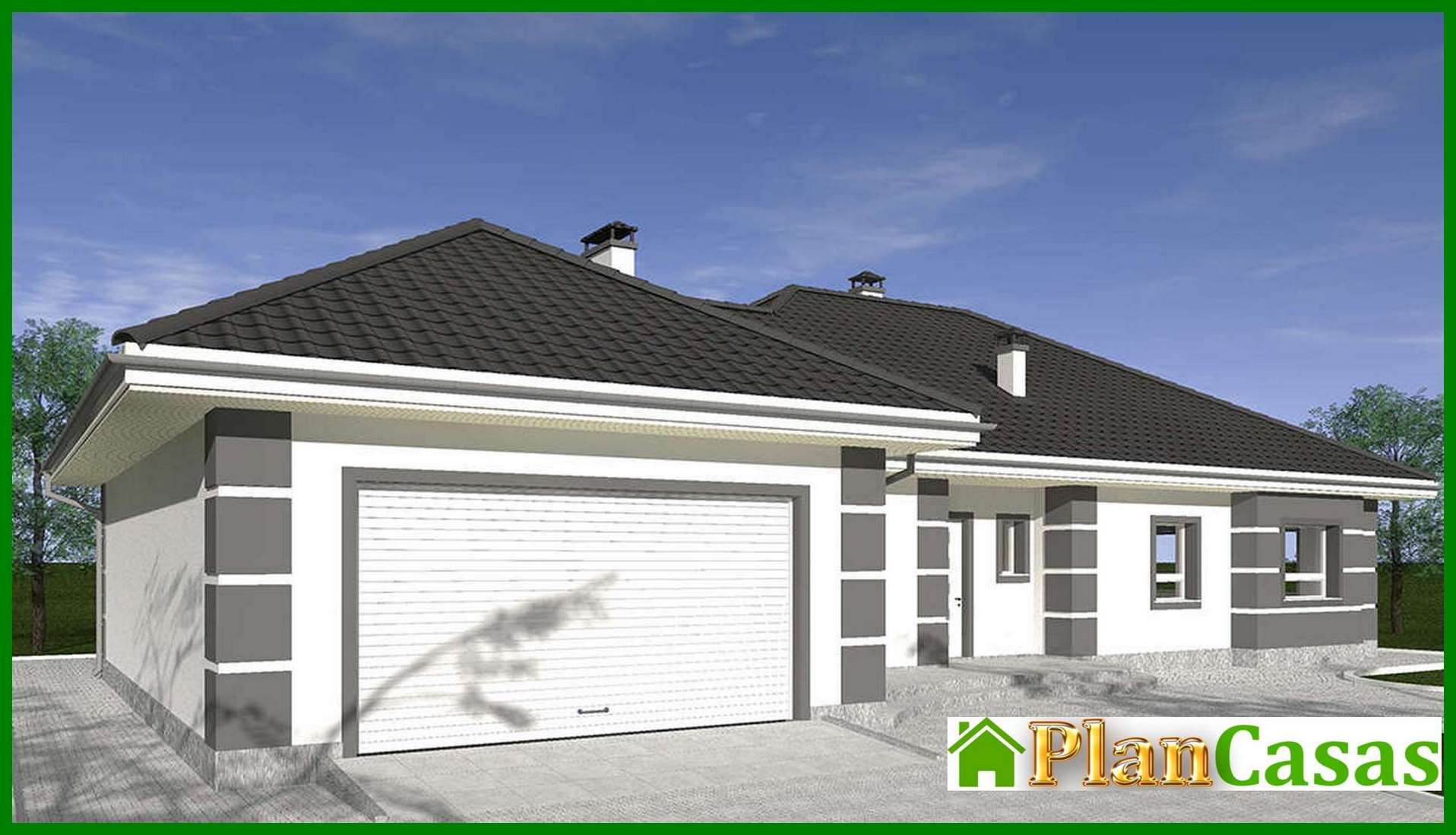 Visualization gallery - The project of a one-story cottage for 3 bedrooms with an area of 233 square meters. m