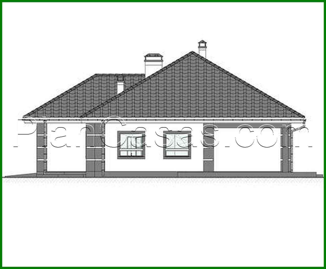 Visualization gallery - The project of a one-story cottage for 3 bedrooms with an area of 233 square meters. m