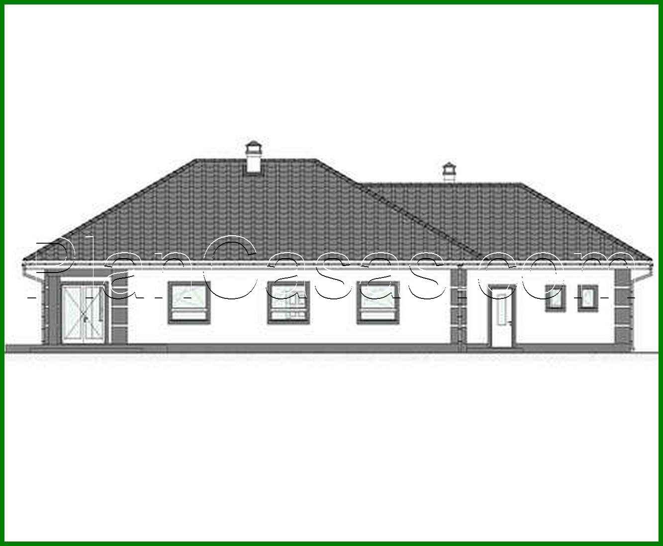 Visualization gallery - The project of a one-story cottage for 3 bedrooms with an area of 233 square meters. m