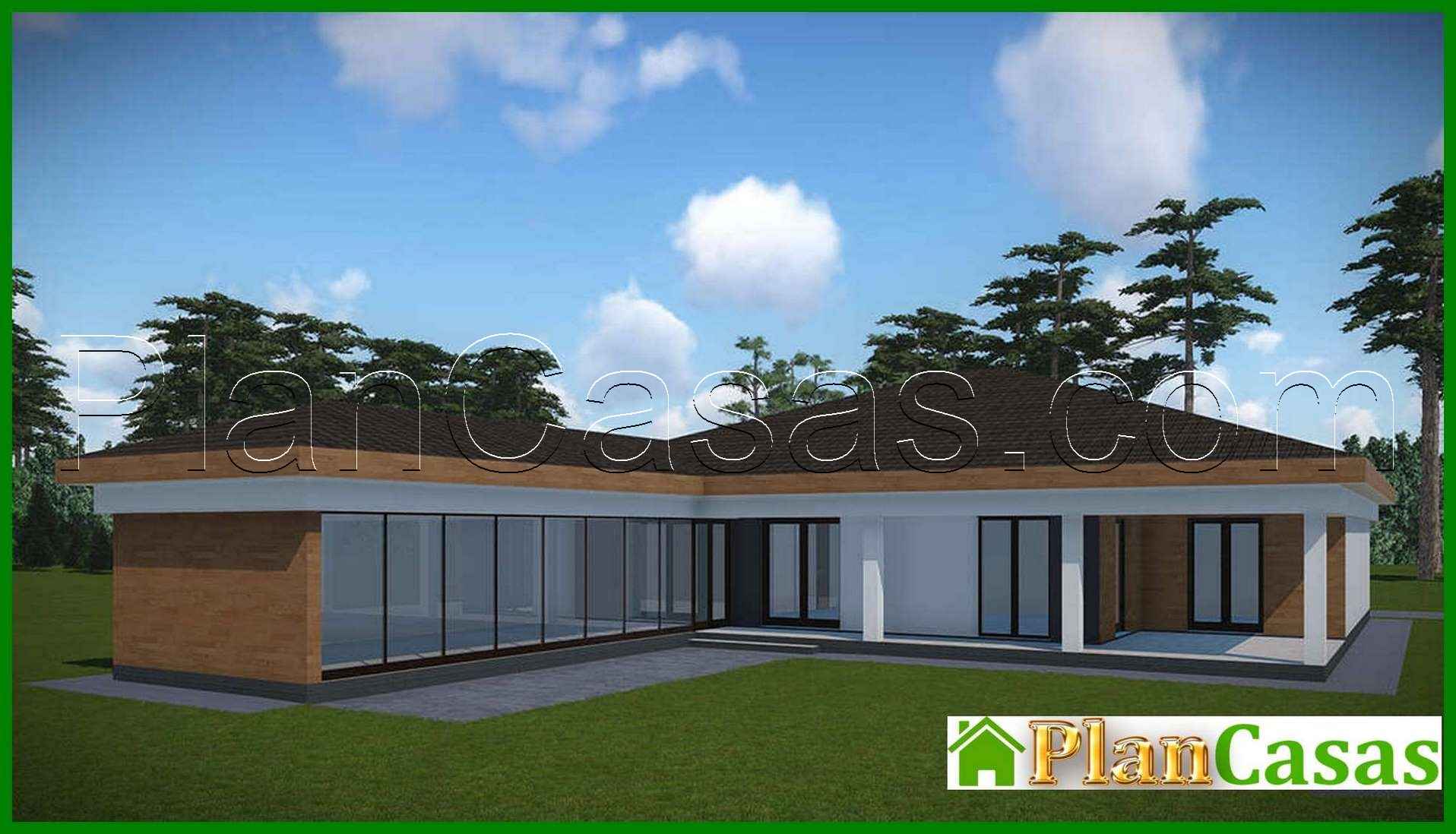Architectural project of a house on several blocks house plan