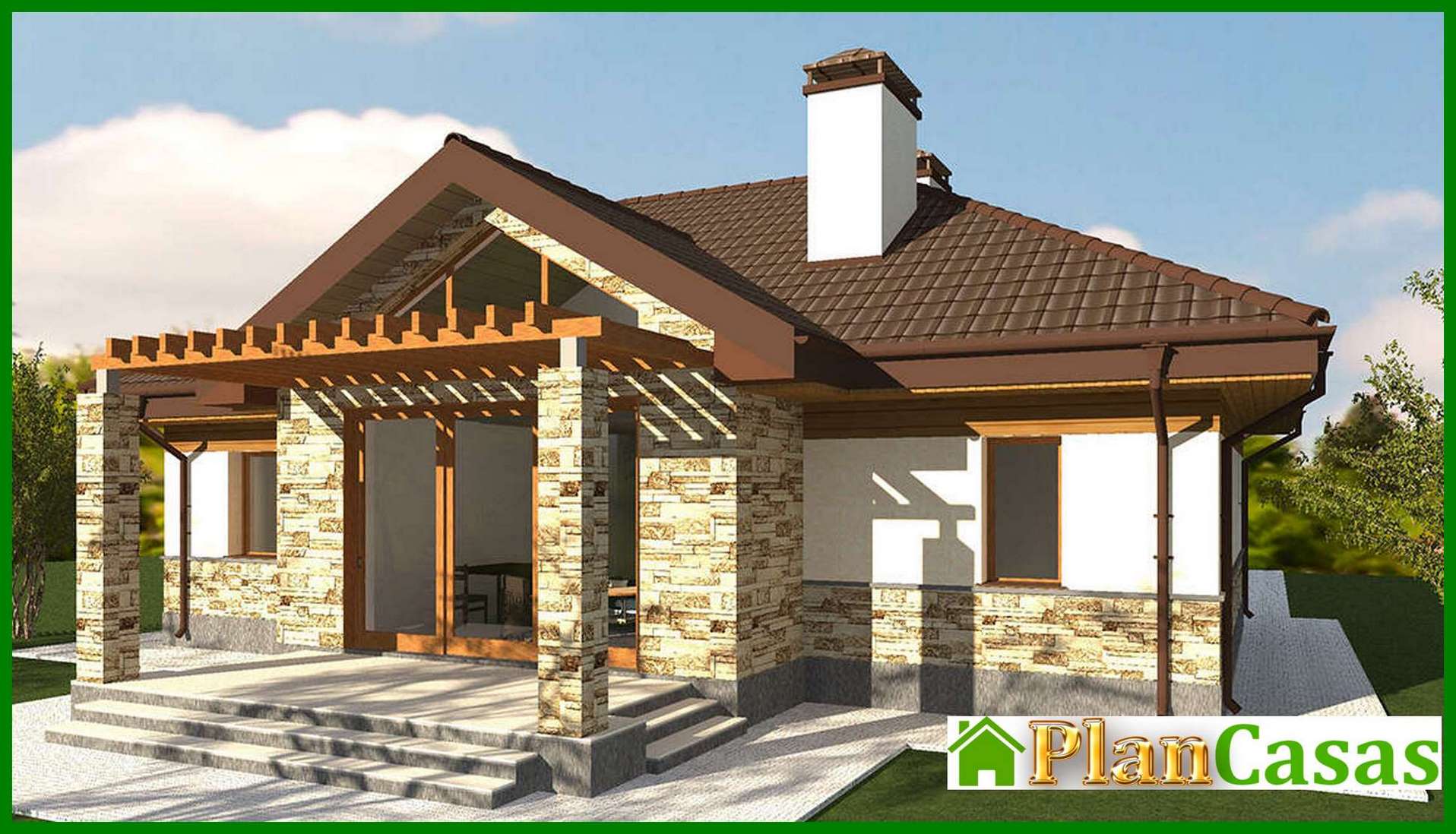 The project is an interesting house with an area of 130 square meters. m in chocolate shades house plan