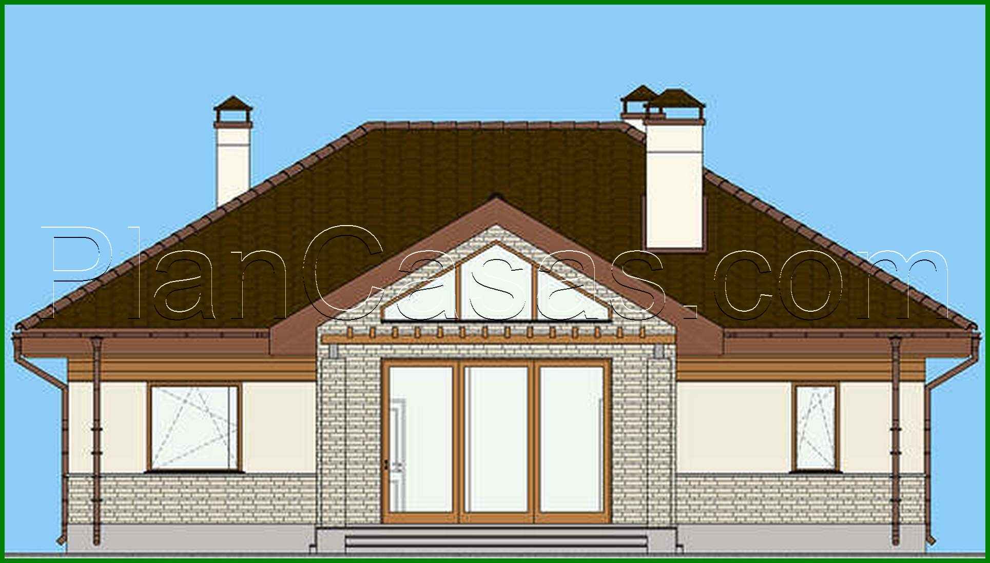 Visualization gallery - The project is an interesting house with an area of 130 square meters. m in chocolate shades