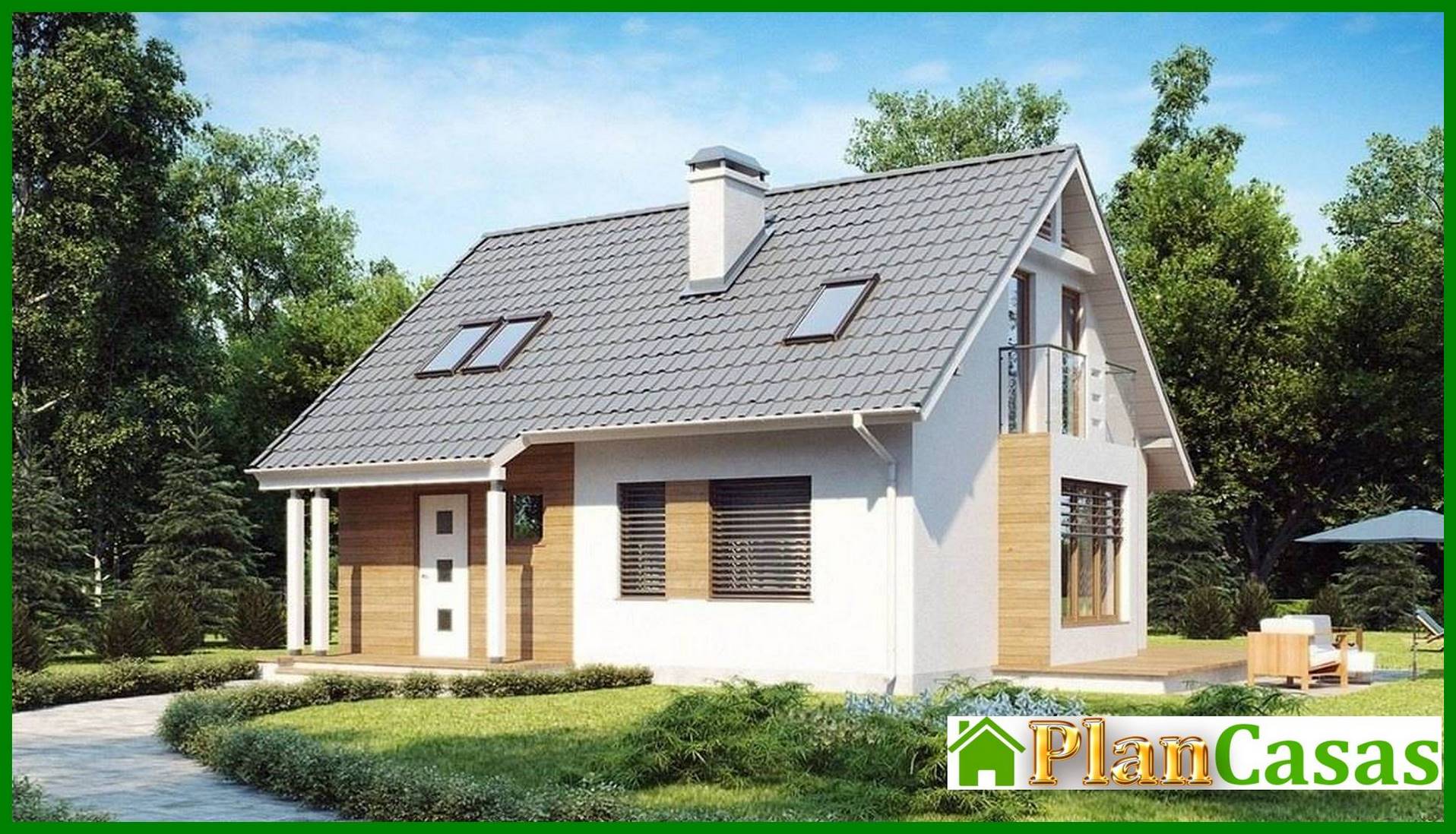 Visualization gallery - The project of a cottage with a bay window in the dining room