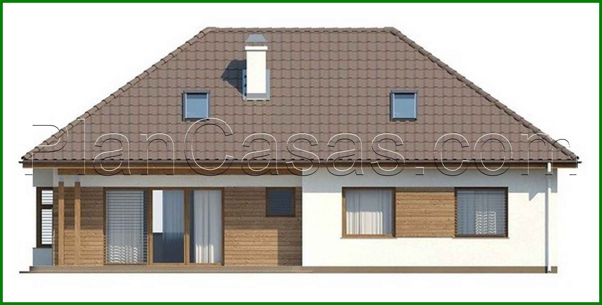 Visualization gallery - The project of a traditional one-story cottage