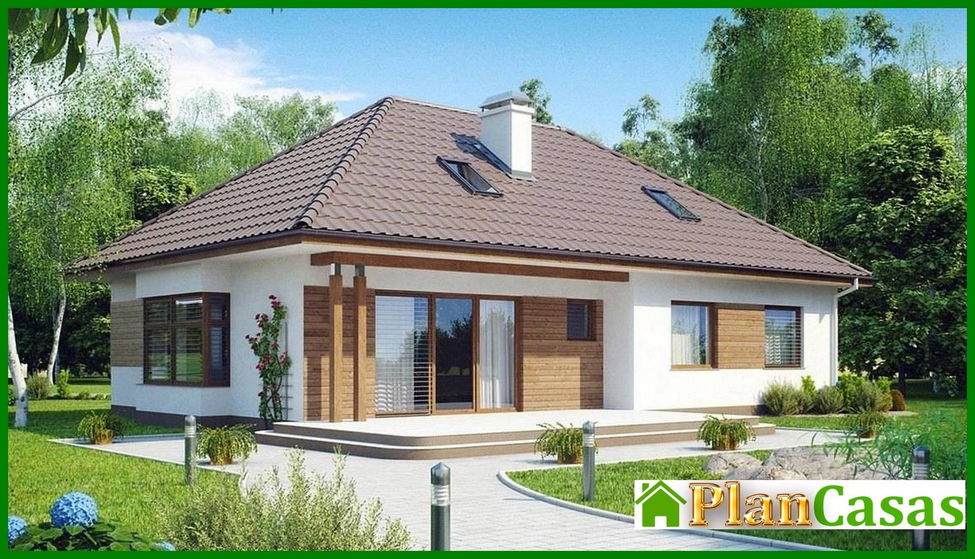 Visualization gallery - The project of a traditional one-story cottage