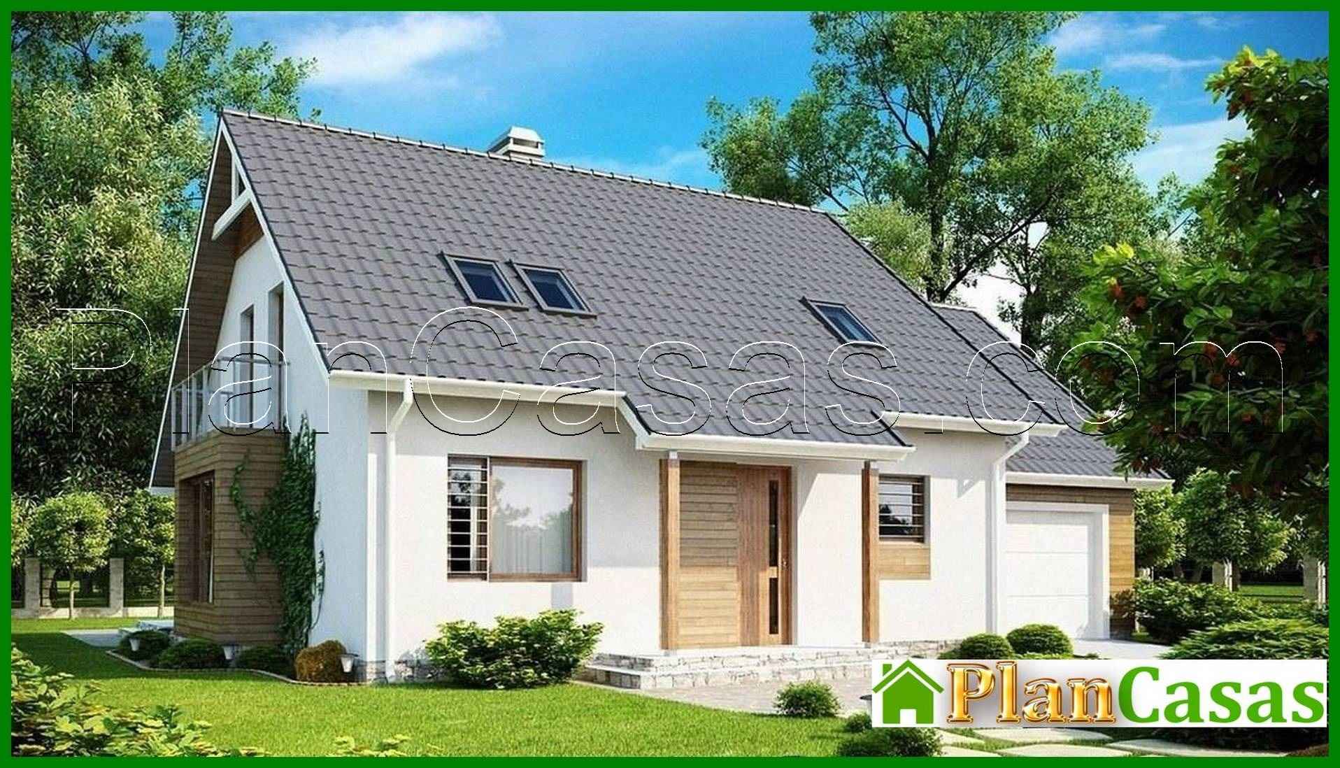 House project with an attic above the garage house plan