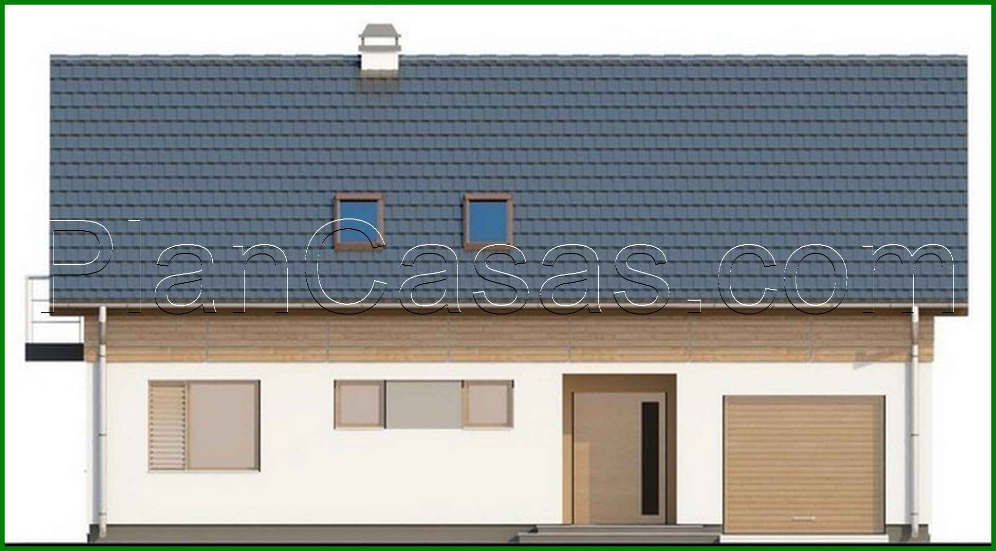 Visualization gallery - Project of a classic cottage with an elongated garage