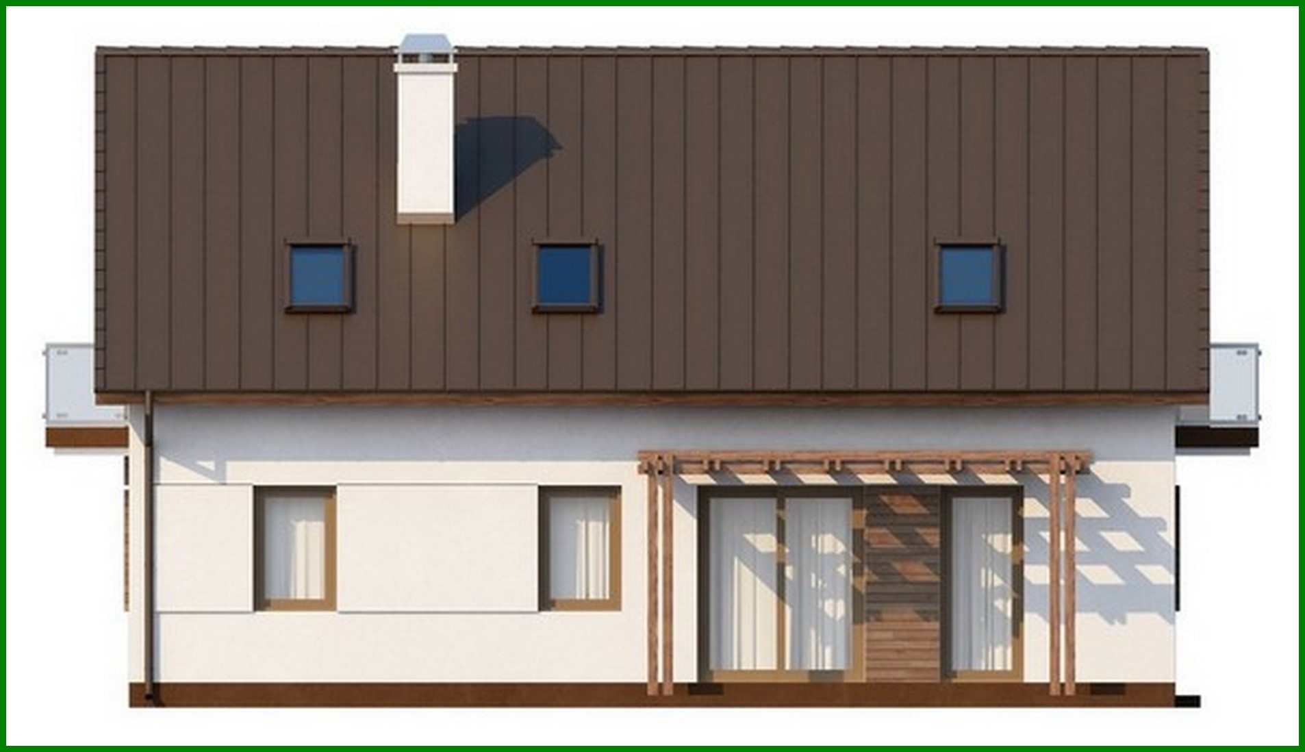 Visualization gallery - Project of a family house with an attic and with an additional bedroom