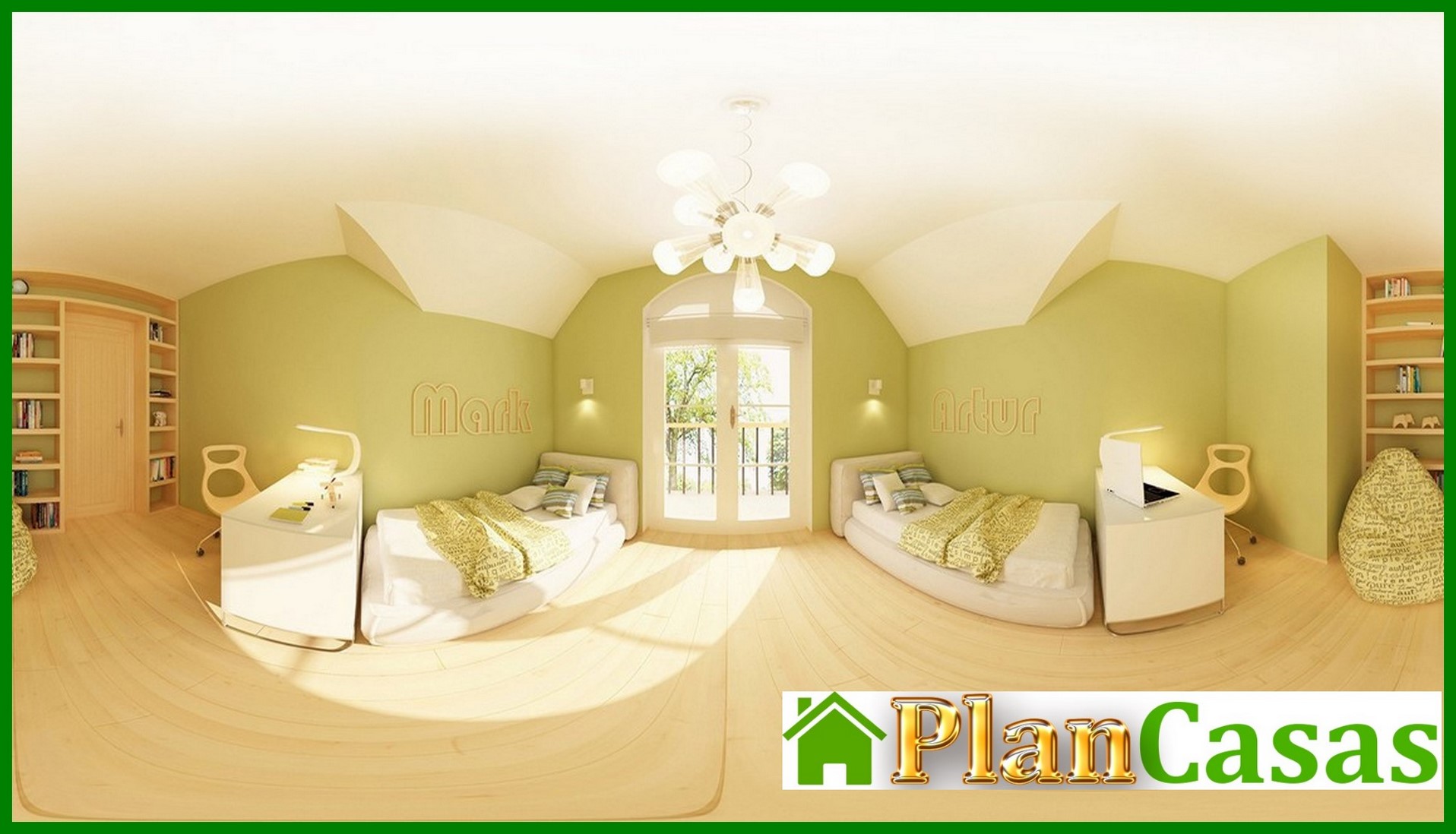 Visualization gallery - Cottage project with balconies