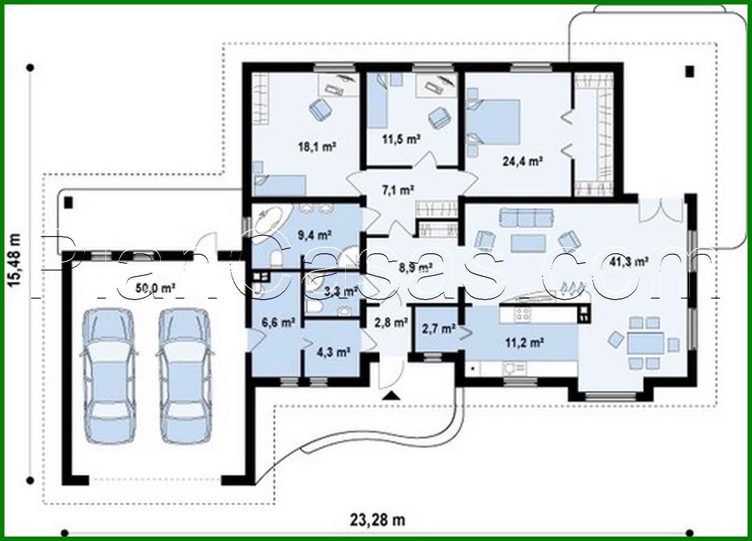 Visualization gallery - House project with a garage for two cars