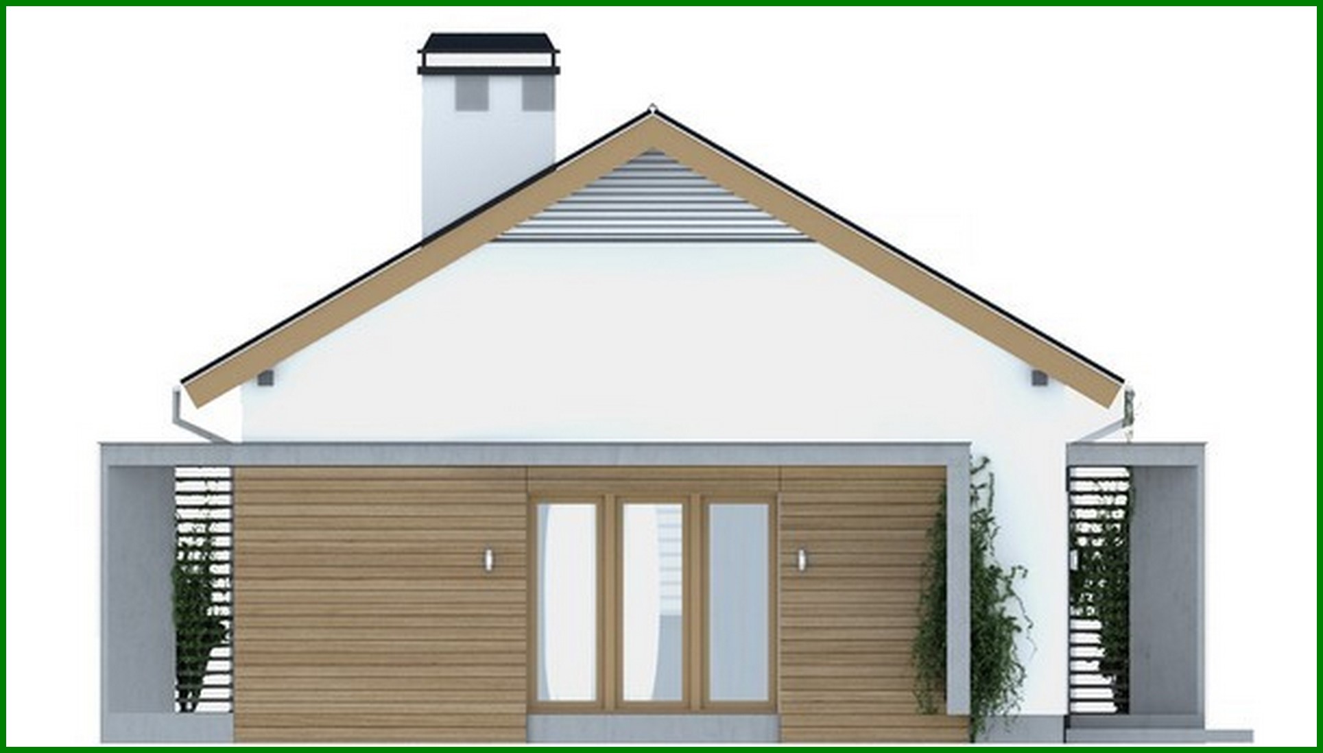 Visualization gallery - The project of a small cottage with an attic