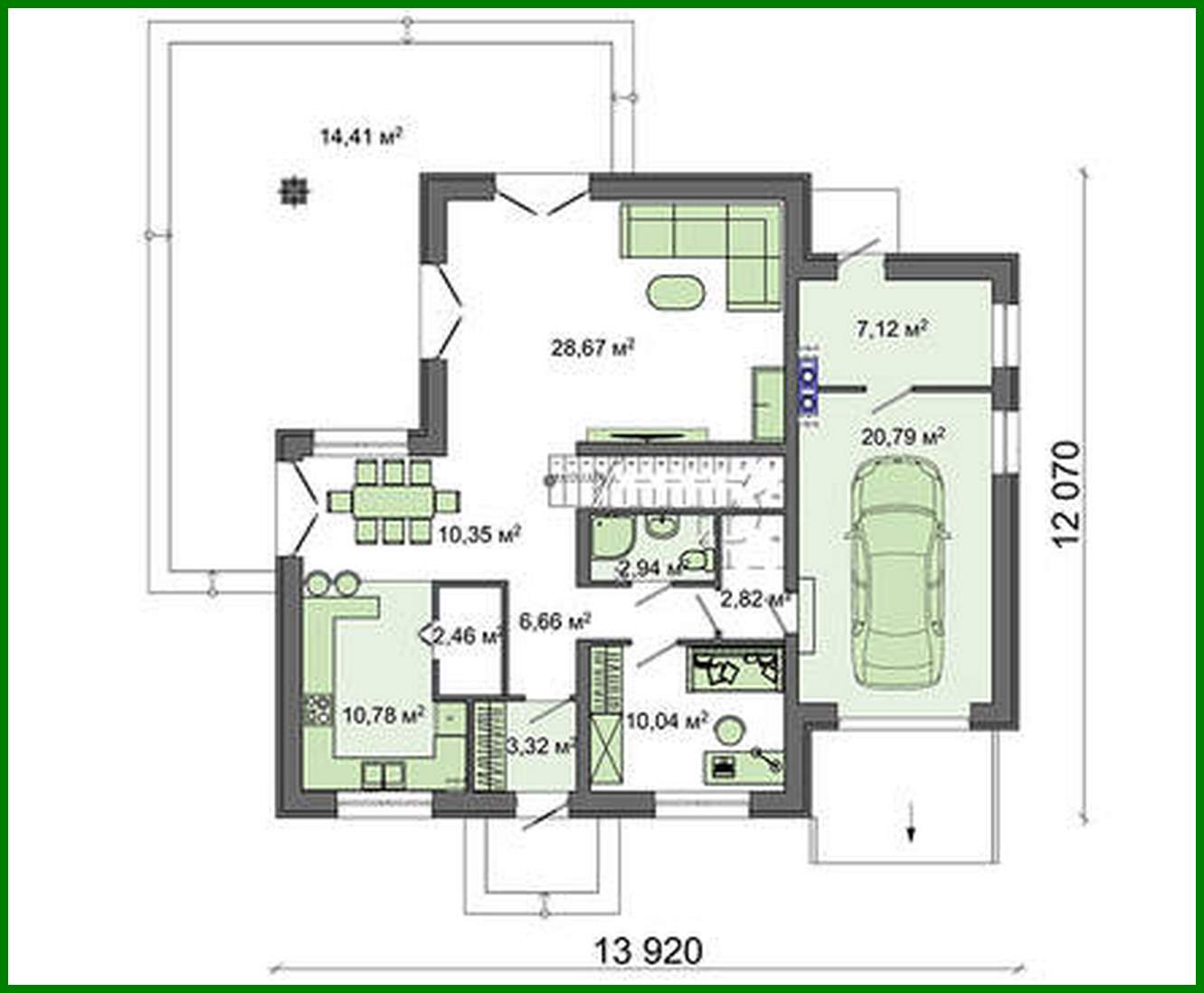 Visualization gallery - The project of the house in a traditional style with an office on the ground floor