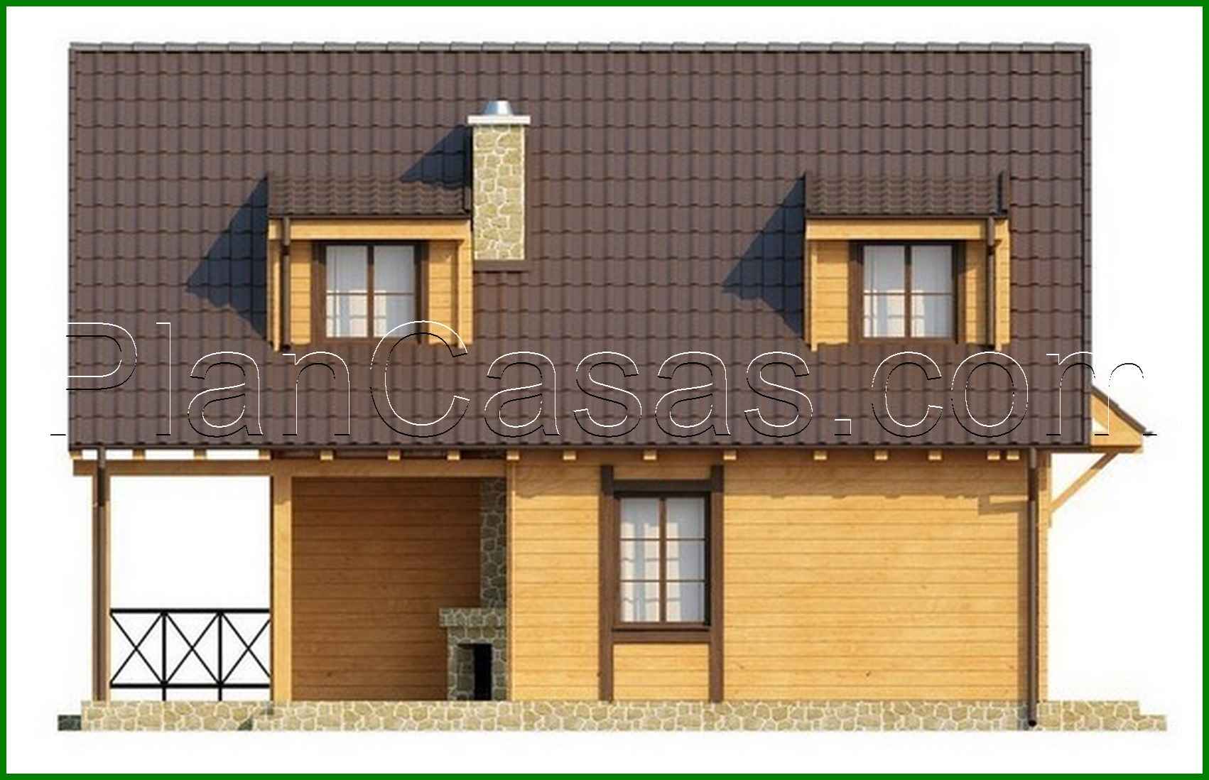 Visualization gallery - House project with an external fireplace