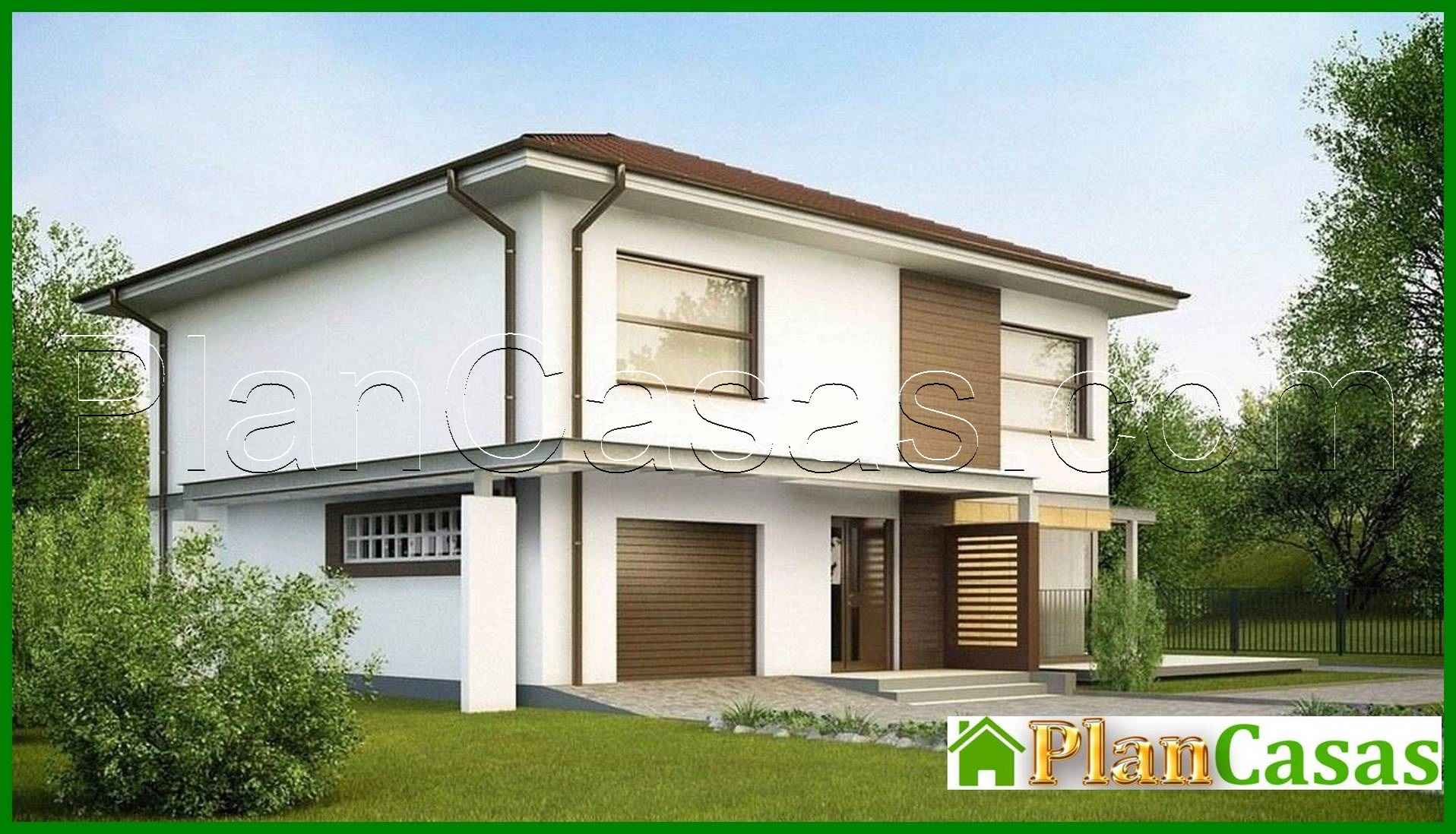 Visualization gallery - A project of a simple two-story house with a built-in garage