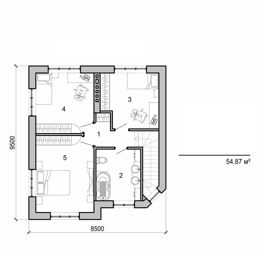 Visualization gallery - Two storey cottage