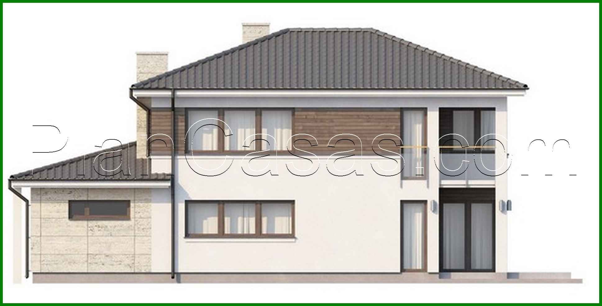 Visualization gallery - The project of a two-story modern house with a living room