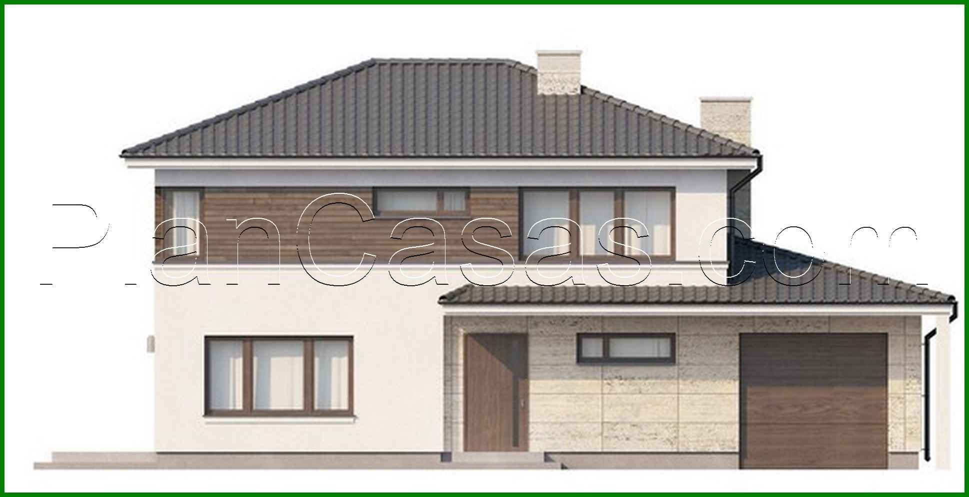 Visualization gallery - The project of a two-story modern house with a living room