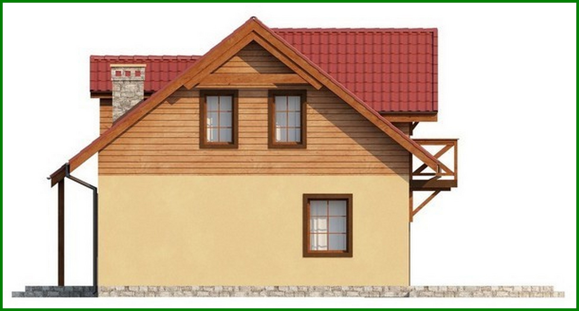 Visualization gallery - House project with fireplace on the terrace