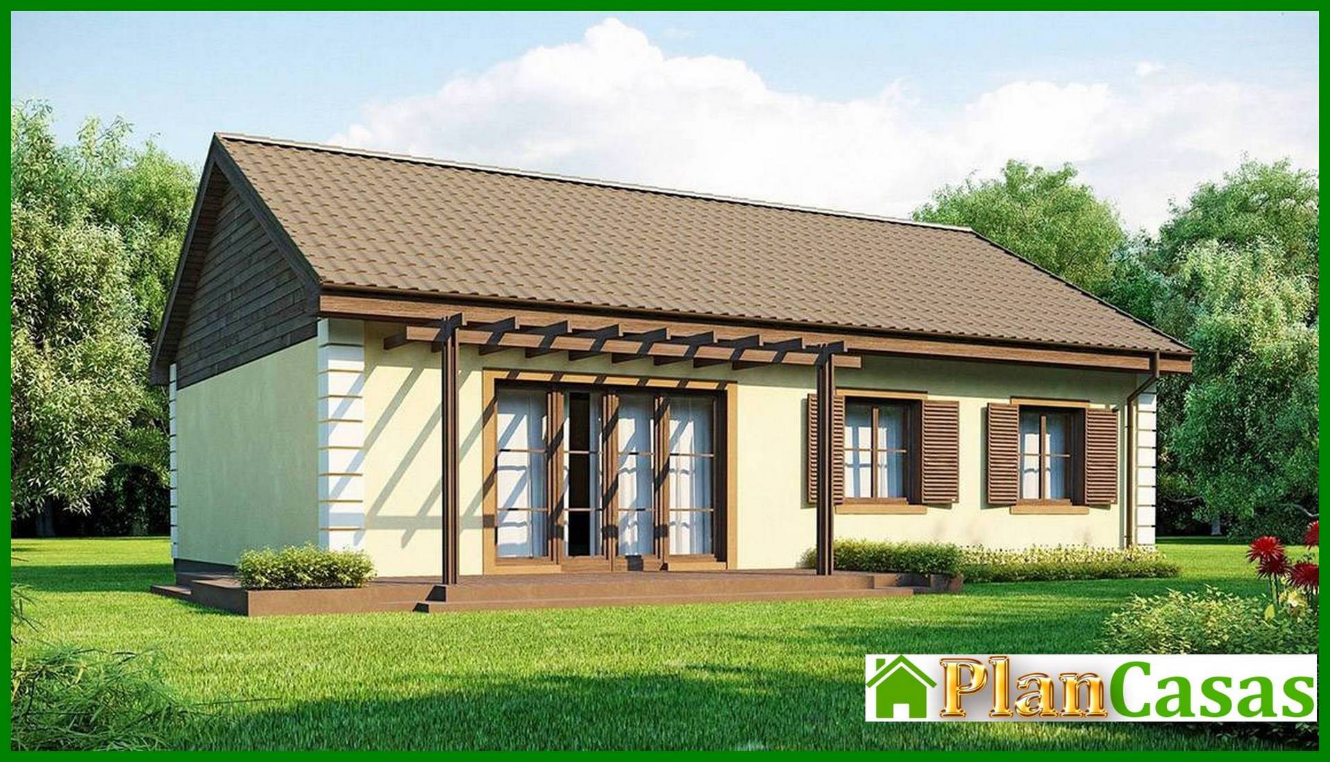 Visualization gallery - Project of a classic house measuring 10 by 10 meters