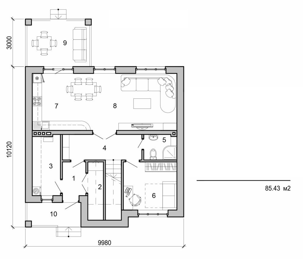 Visualization gallery - Two storey cottage