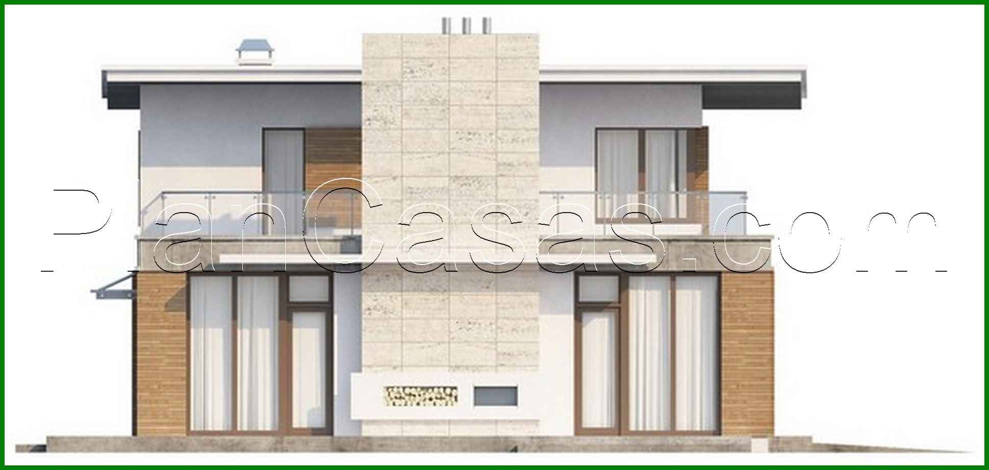 Visualization gallery - Project of a modern stylish cottage with a flat roof