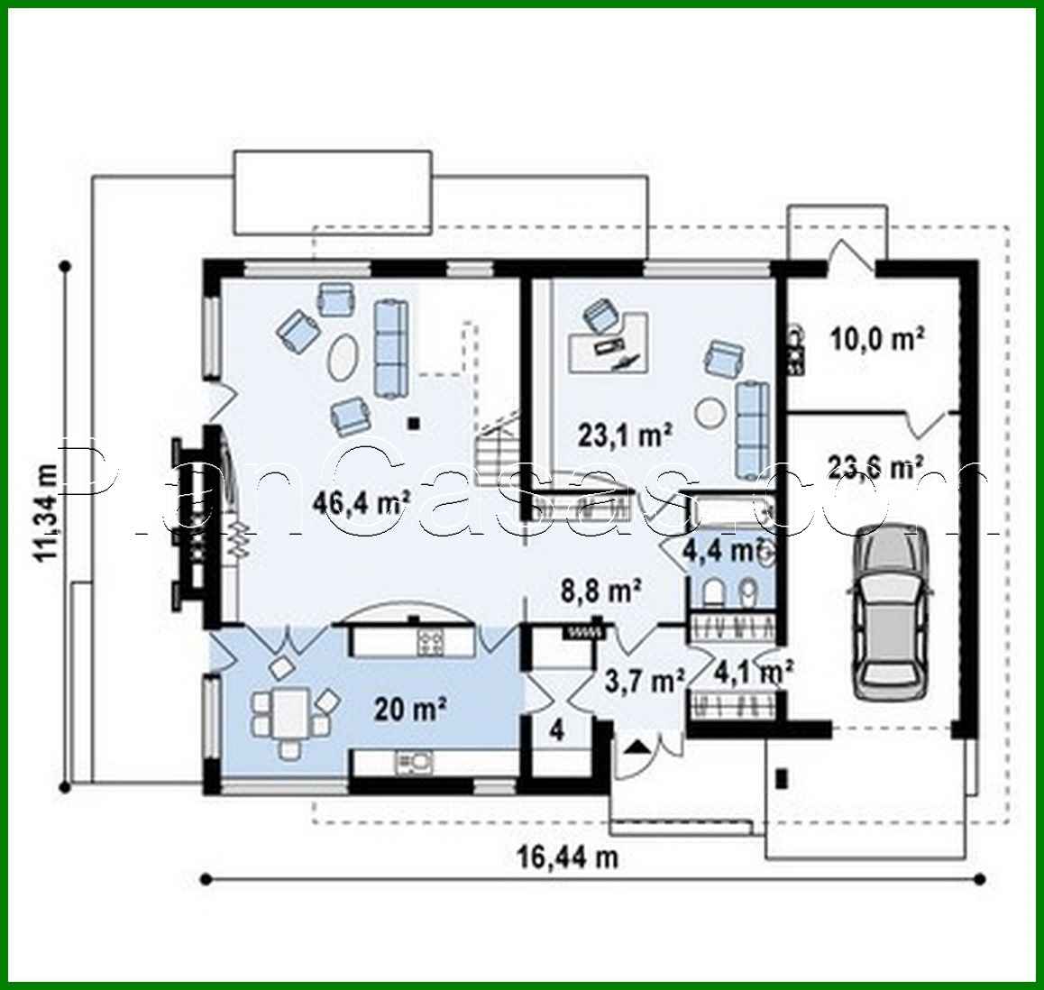 Visualization gallery - Project of a modern stylish cottage with a flat roof