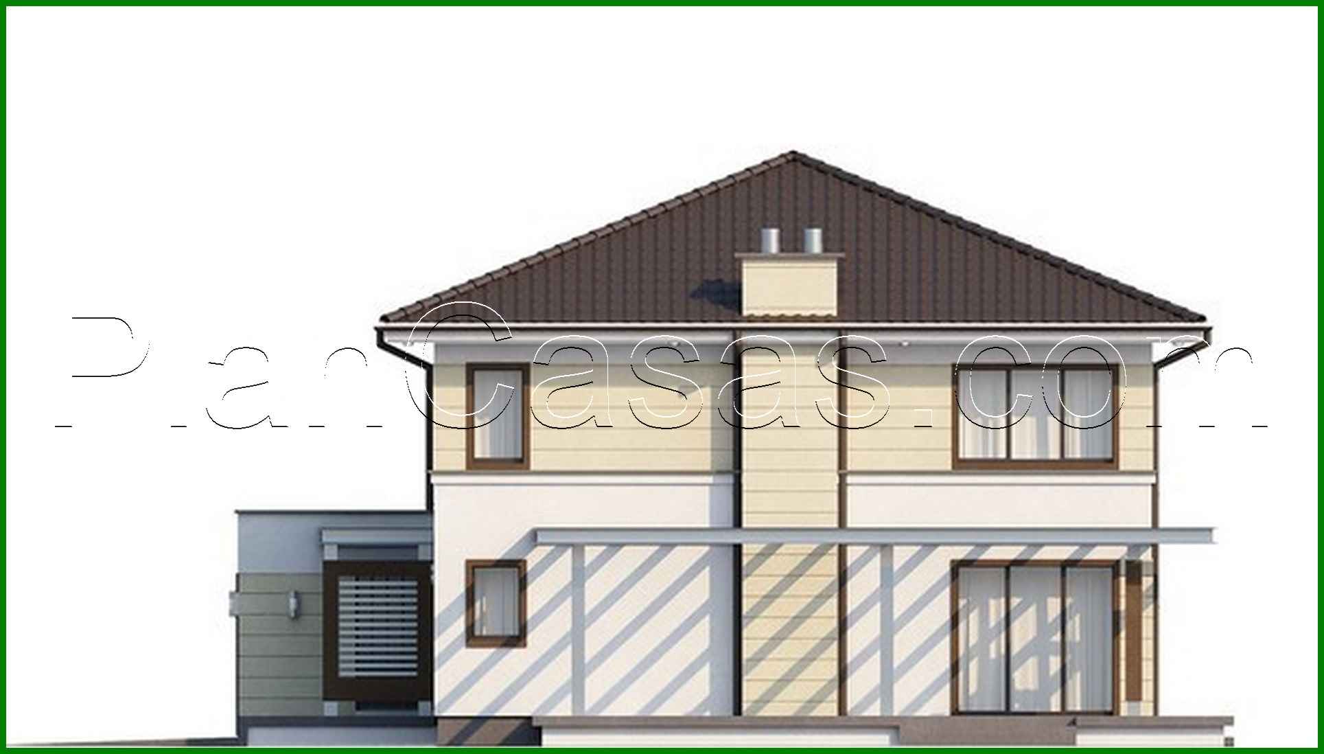 Visualization gallery - The project of a two-story cottage with a second light