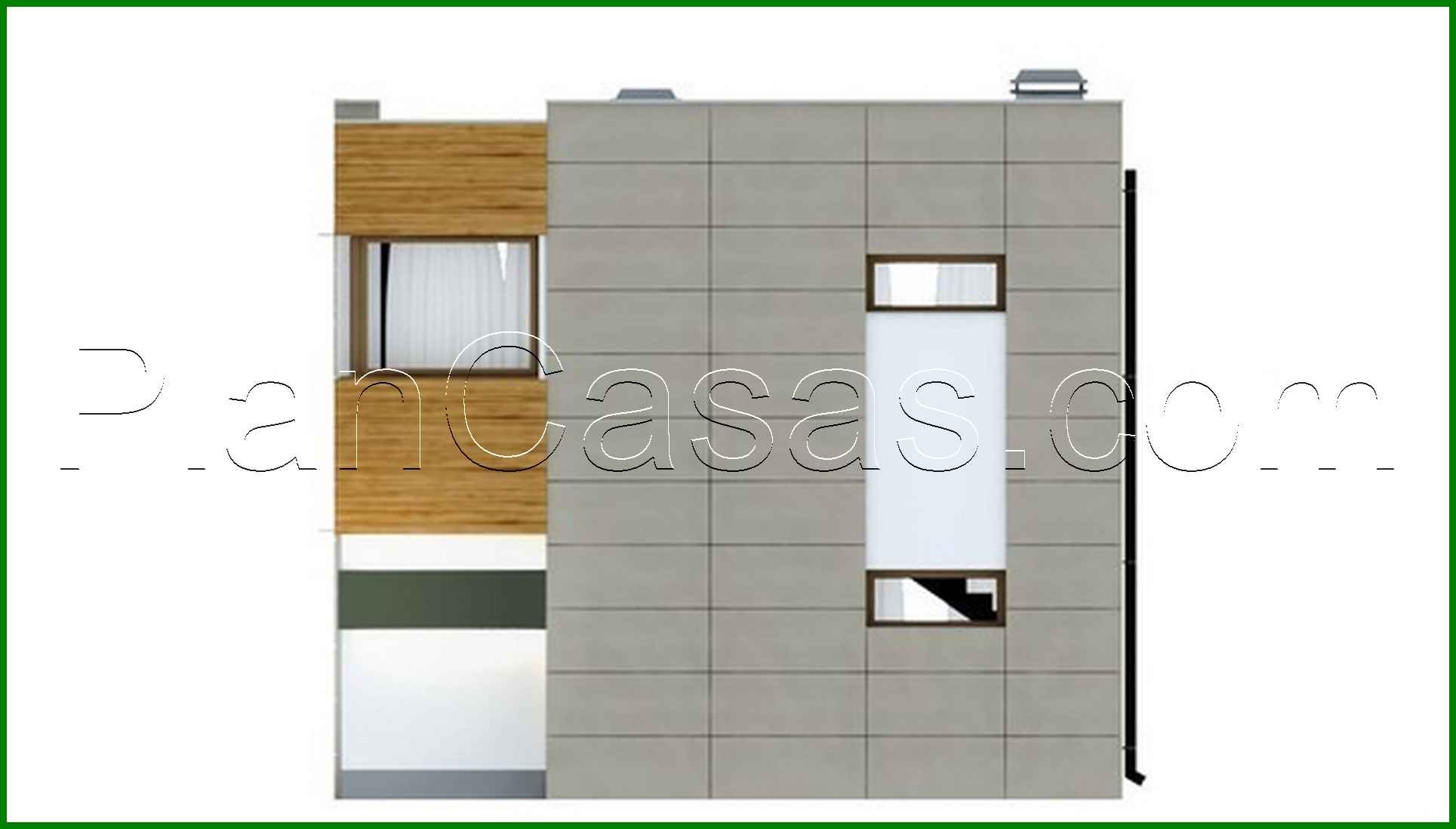 Visualization gallery - The project of a small cottage with three comfortable bedrooms