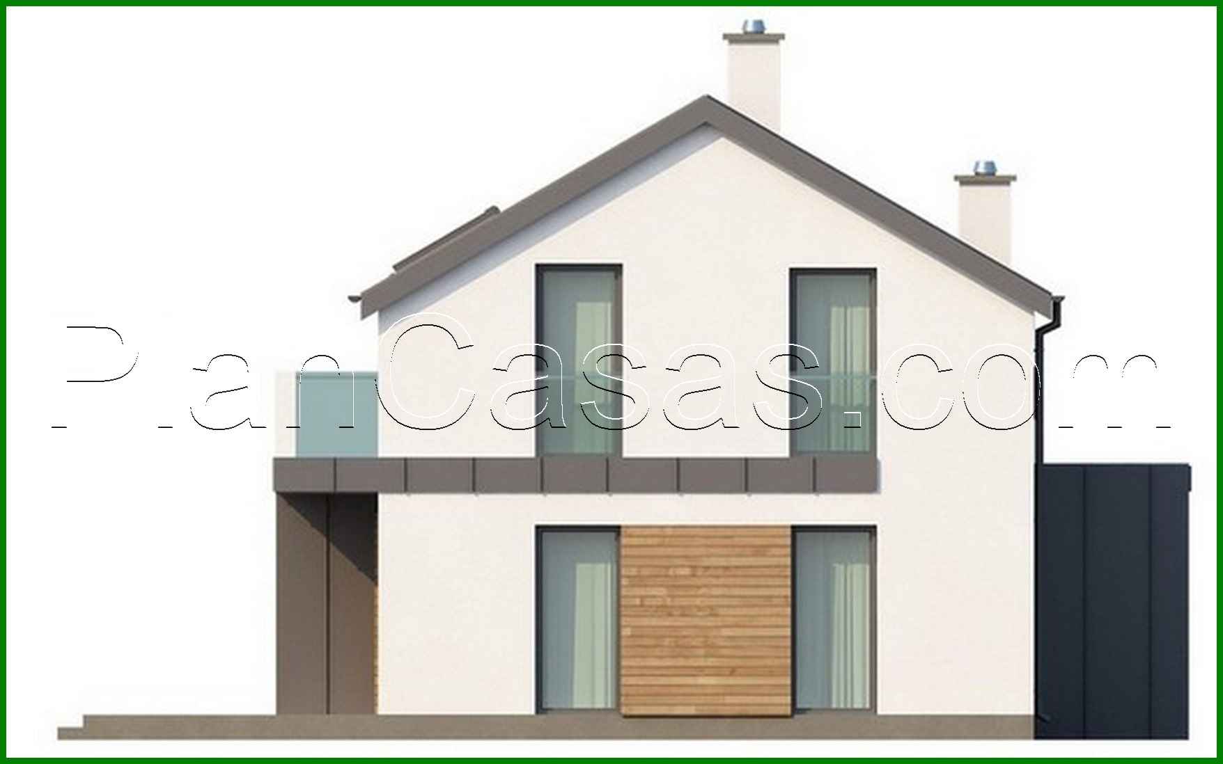 Visualization gallery - The project of a modern house with a simple layout