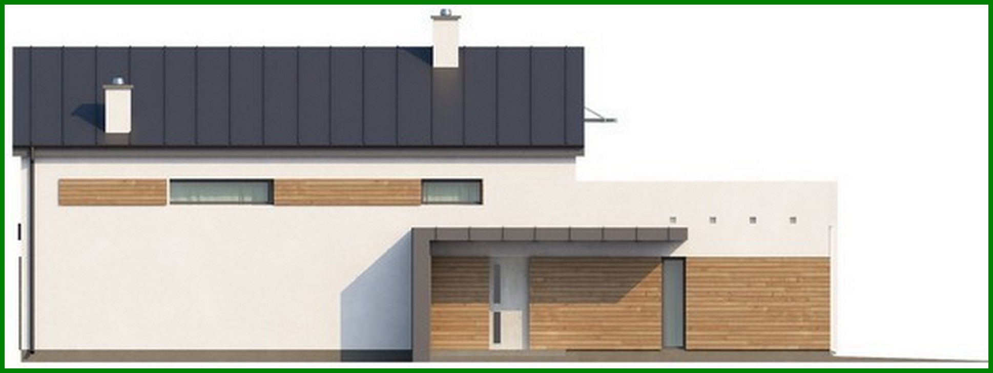 Visualization gallery - The project of a modern house with a simple layout