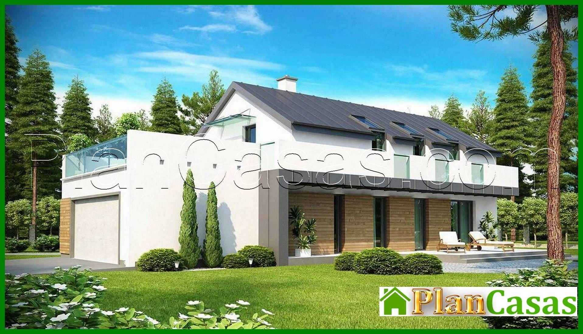 Visualization gallery - The project of a modern house with a simple layout