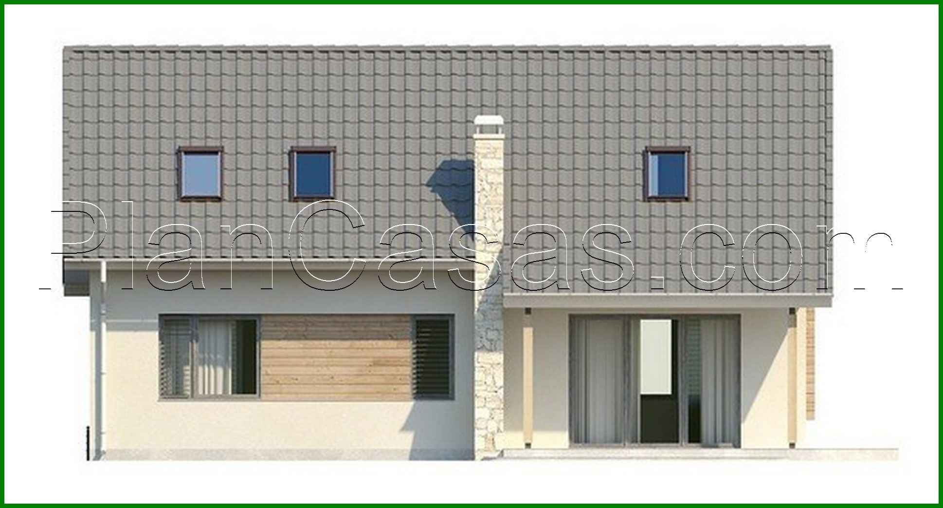 Visualization gallery - Project of a classic cottage with an office and a large bathroom