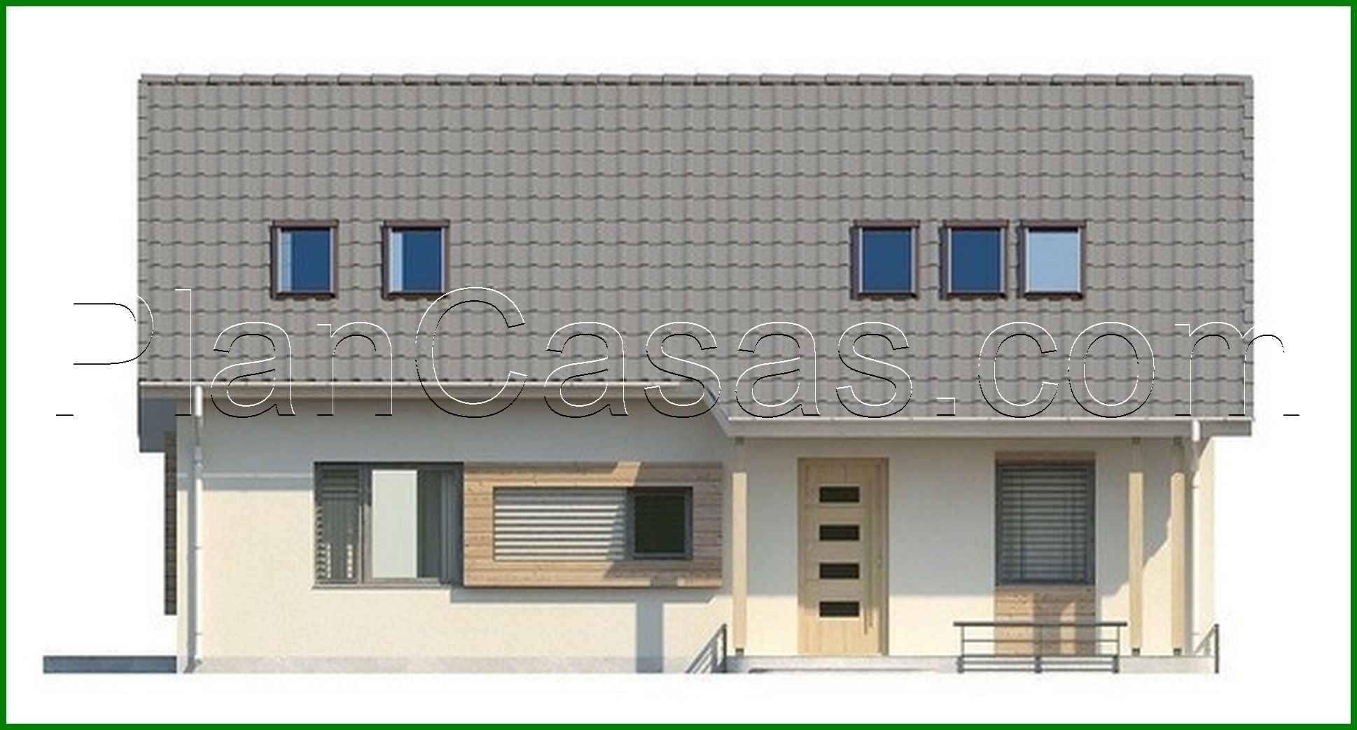 Visualization gallery - Project of a classic cottage with an office and a large bathroom