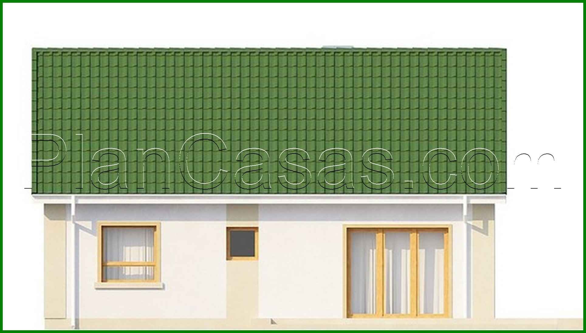 Visualization gallery - Project of a house with a gable roof and an attic room