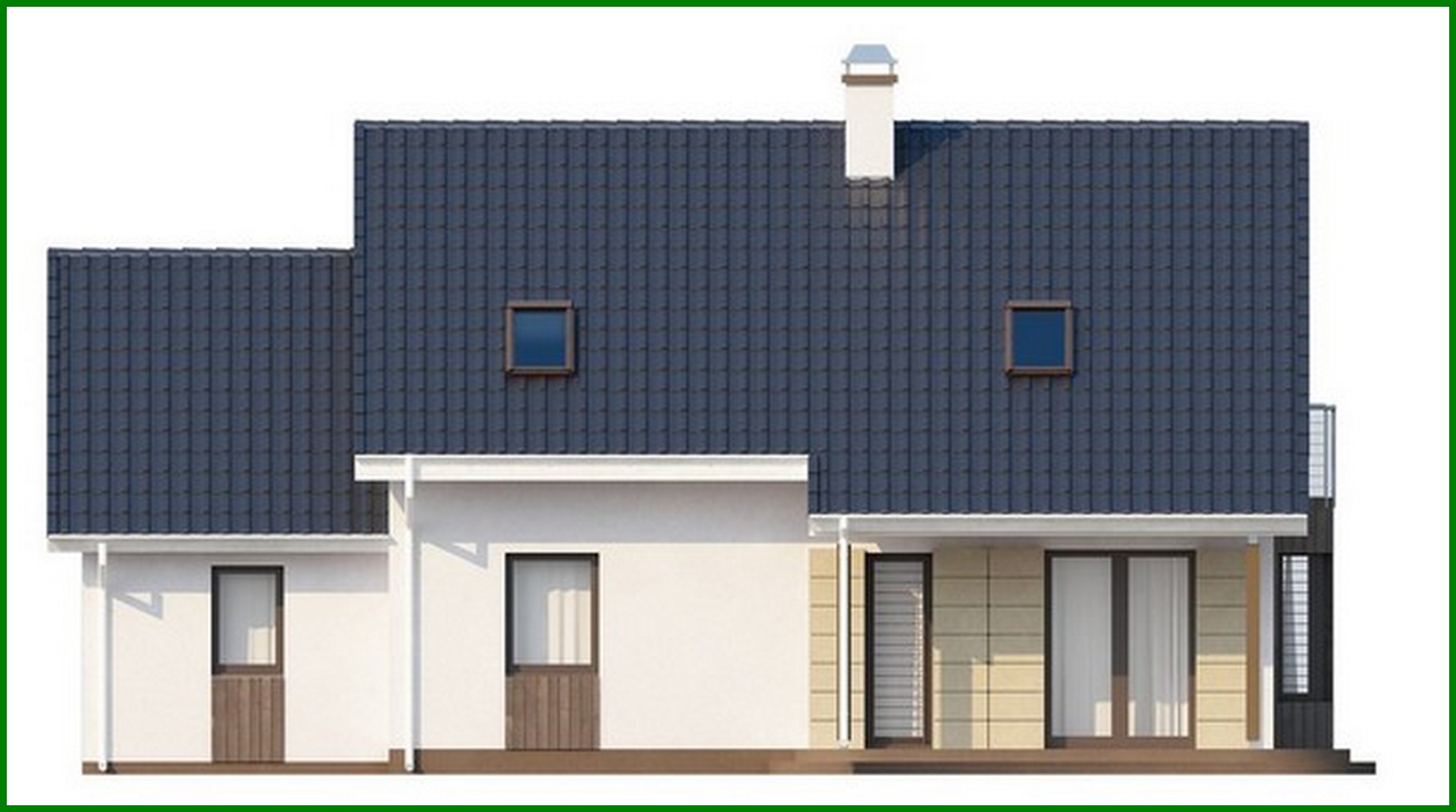 Visualization gallery - The project of an economical house with an extra bedroom